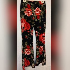 Rainbow floral pants size XL